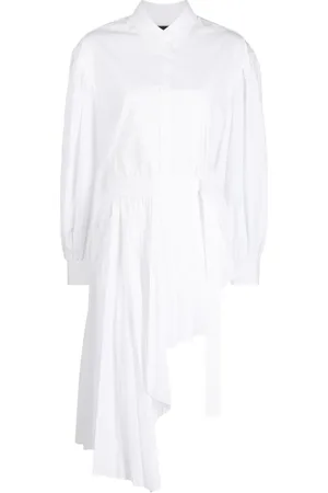 JUUN.J Vestido camisero midi con diseño asimétrico