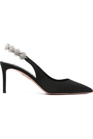 Aquazzura Zapatillas con detalles de cristal y tacón de 90mm