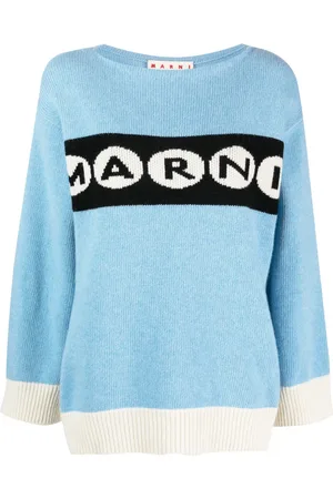 Marni Suéter tejido con logo en intarsia