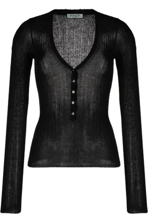 Durazzi Milano Top de cachemira con cuello en V