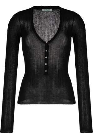 Durazzi Milano Top de cachemira con cuello en V