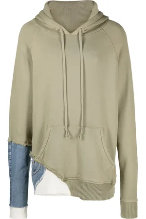 GREG LAUREN Hoodie a capas con cordones
