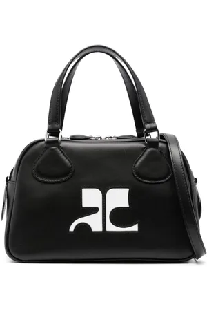 Courrèges Bolsa bowling con aplique del logo