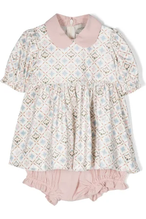 Simonetta Set de vestido manga corta con estampado gráfico