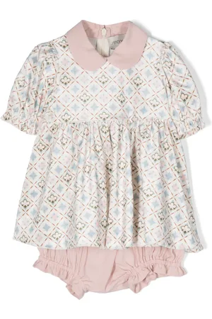 Simonetta Set de vestido manga corta con estampado gráfico