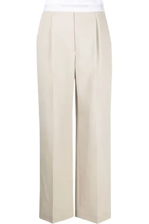 Alexander Wang Pantalones rectos con logo en la pretina