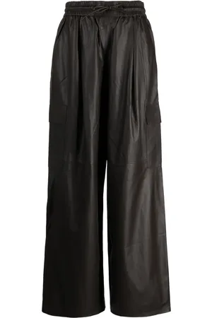 YVES SALOMON Pantalones cargo con cordones en la pretina
