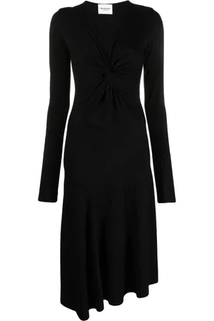 Marant Etoile Vestido con detalle torcido y cuello en V