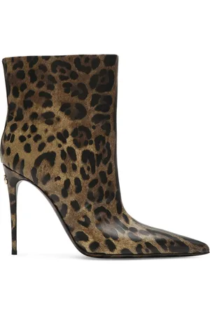 Dolce & Gabbana Botas con estampado de leopardo y tacón de 105mm