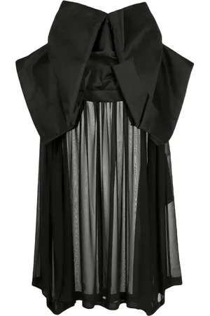 Comme des Garçons Vestido con capa traslúcida