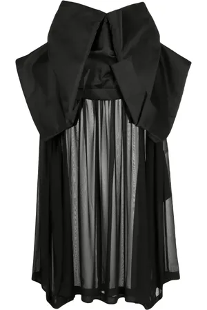 Comme des Garçons Vestido con capa traslúcida