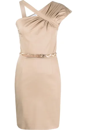 Dior Vestido plisado con hombro descubierto 2010