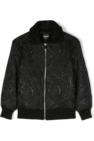 VERSACE Chamarra bomber con acabado texturizado