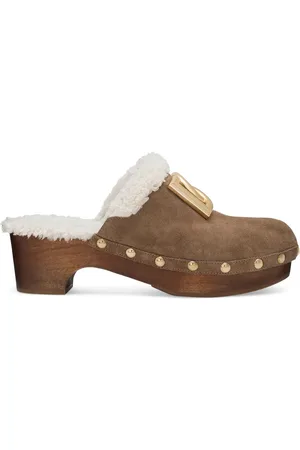 Dolce & Gabbana Zuecos con placa del logo