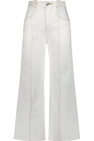 Giambattista Valli Jeans anchos con costuras en contraste