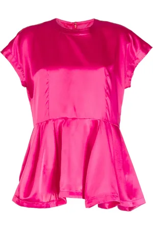 Comme des Garçons Blusa con dobladillo de volantes