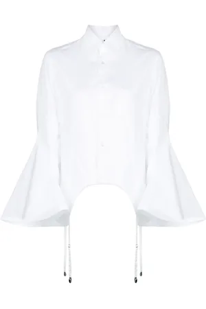 NOIR KEI NINOMIYA Camisa manga larga con detalle de tirantes