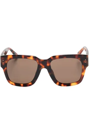 Linda Farrow Lentes de sol con armazón cuadrada estilo carey