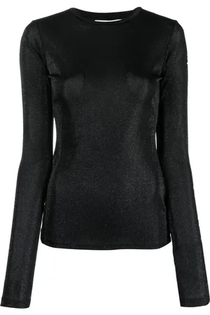 Msgm Suéter metalizado con cuello redondo