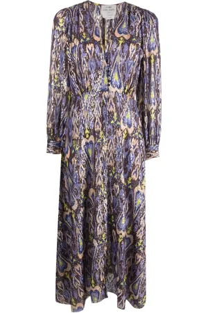 FORTE FORTE Vestido largo manga larga con corazones estampados