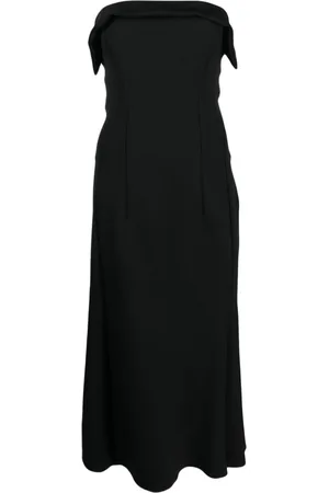 Serafini Vestido midi estilo strapless
