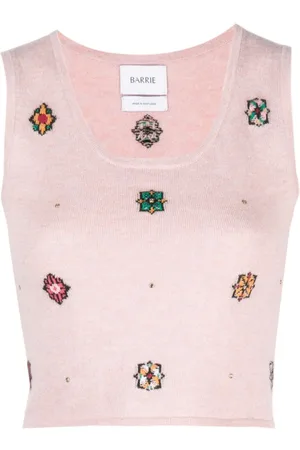 Barrie Top tejido corto con motivo floral