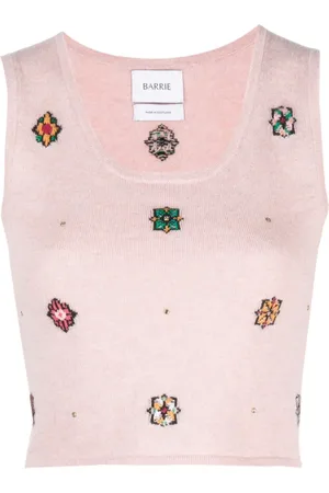Barrie Top tejido corto con motivo floral