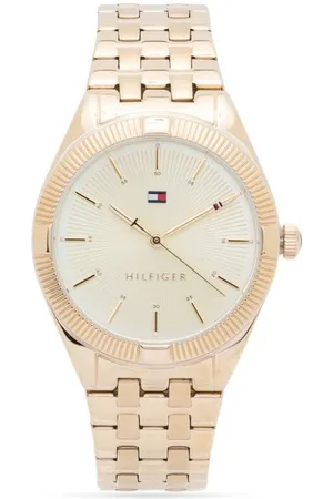 Tommy Hilfiger Reloj de 32mm con bisel estriado y movimiento de cuarzo