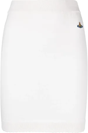Vivienne Westwood Falda tejida con bordado Orb