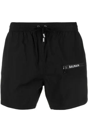 Balmain Shorts de playa con logo estampado