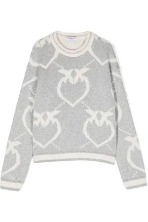 Pinko Suéter tejido en intarsia con cuello redondo