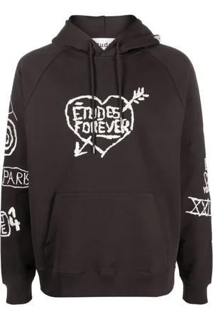Etudes Hoodie con grafiti bordado