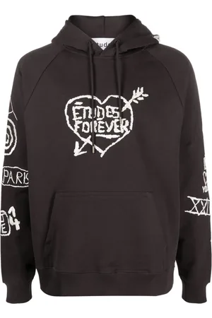 Etudes Hoodie con grafiti bordado