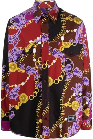 VERSACE Camisa con estampado Chain Couture