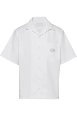 Prada Camisa bowling con logo bordado