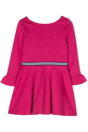 Ralph Lauren Vestido con motivo de rayas y logo bordado