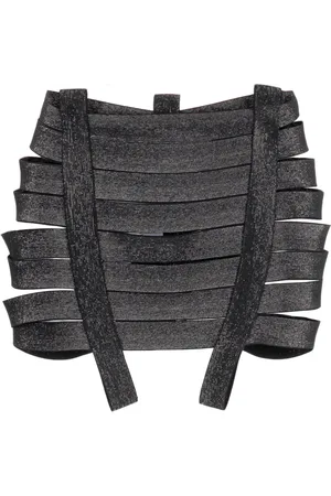 MATICEVSKI Falda corta estilo bandeau con arnés