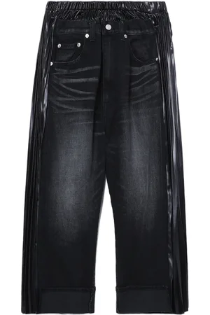 JUNYA WATANABE Jeans anchos con diseño corto y paneles