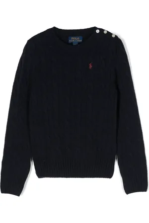 Ralph Lauren Suéter en tejido de ochos con logo bordado