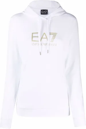 EA7 Hoodie con logo en relieve