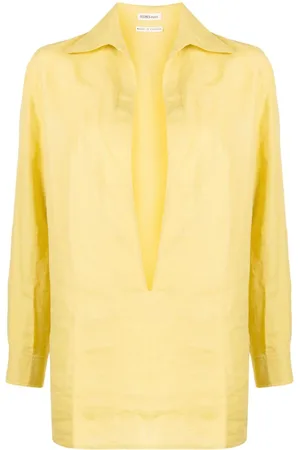 Hermès Camisa con cuello en V 1990-2000
