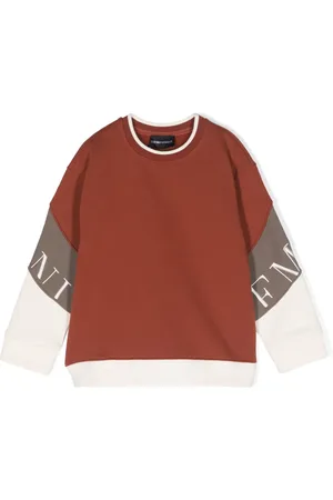 Emporio Armani Sudadera con logo bordado y diseño color block