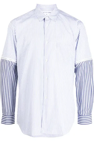 Comme des Garçons Camisa con paneles y estampado de rayas