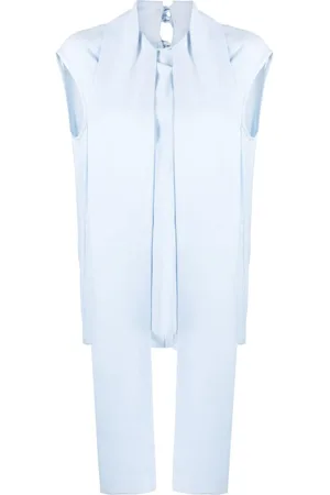 tibi Blusa con moño en el cuello