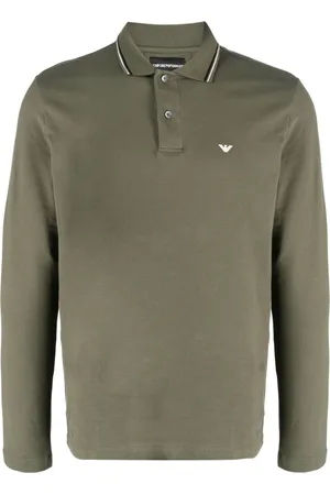 Emporio Armani Playera tipo polo con logo bordado
