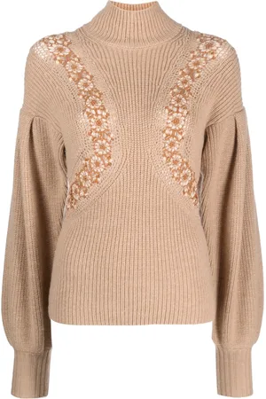 ULLA JOHNSON Suéter con detalle de crochet