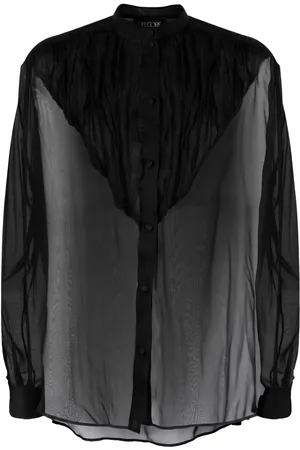 DEL CORE Blusa con cuello mao