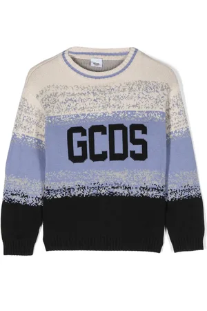 GCDS Suéter tejido con logo en intarsia