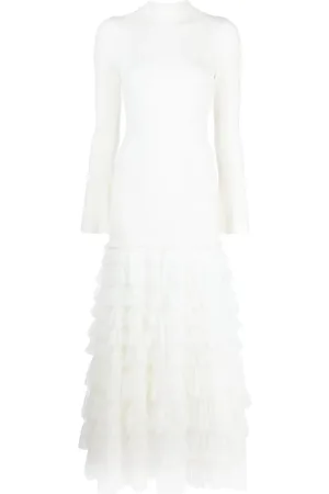 Twin-Set Vestido largo con volantes