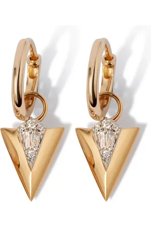 ANNOUSHKA Arracadas Deco en oro amarillo de 18kt con diamantes